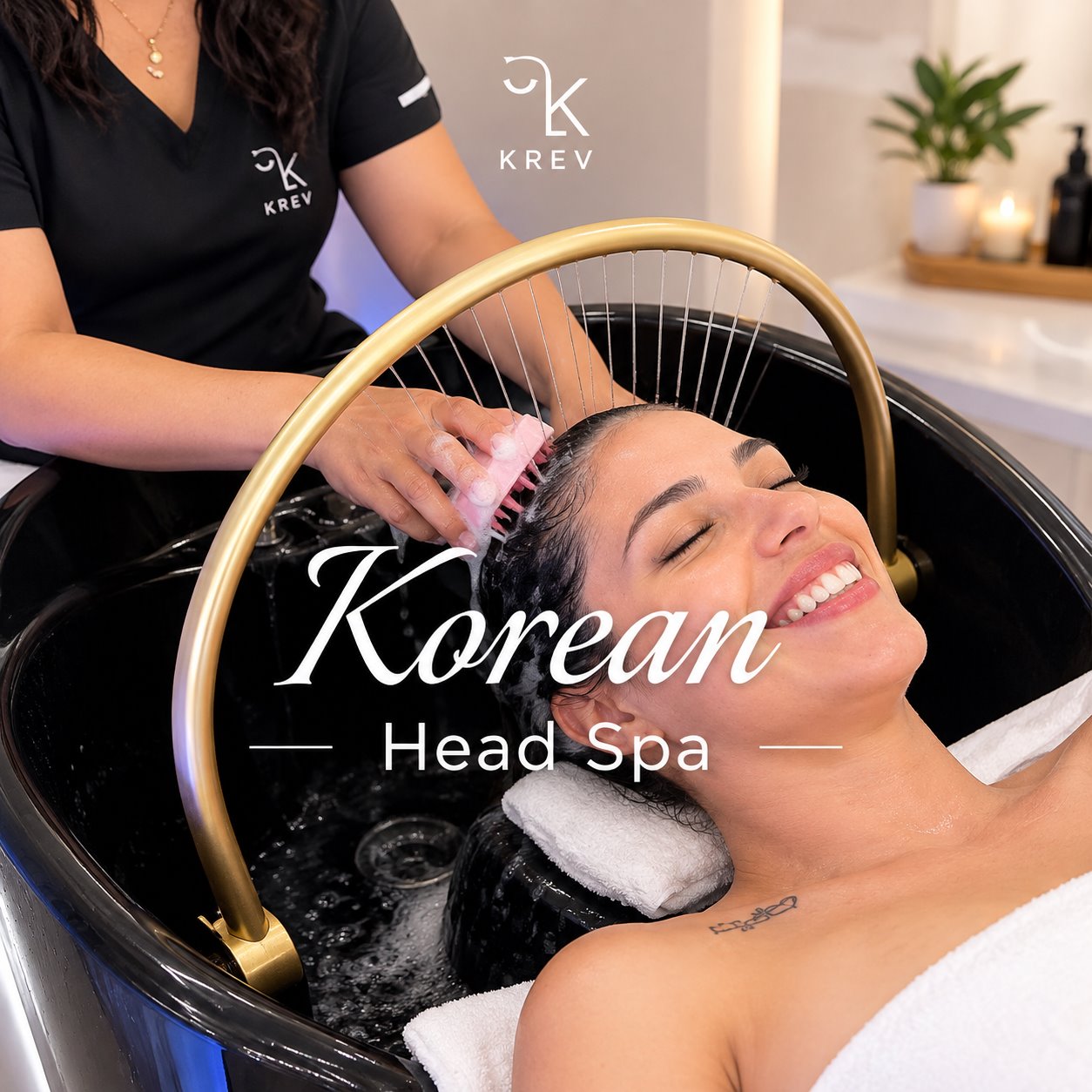 Sesión de Korean Head Spa en Krev Spa